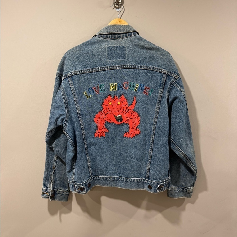 Vtg DURACELL LOVE ANIMAL Denim Jean Jacket